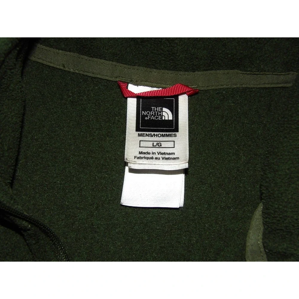 The North Face Dark Green Light‎ Weight 1/4 Zip Fleece Jacket Men's Large
